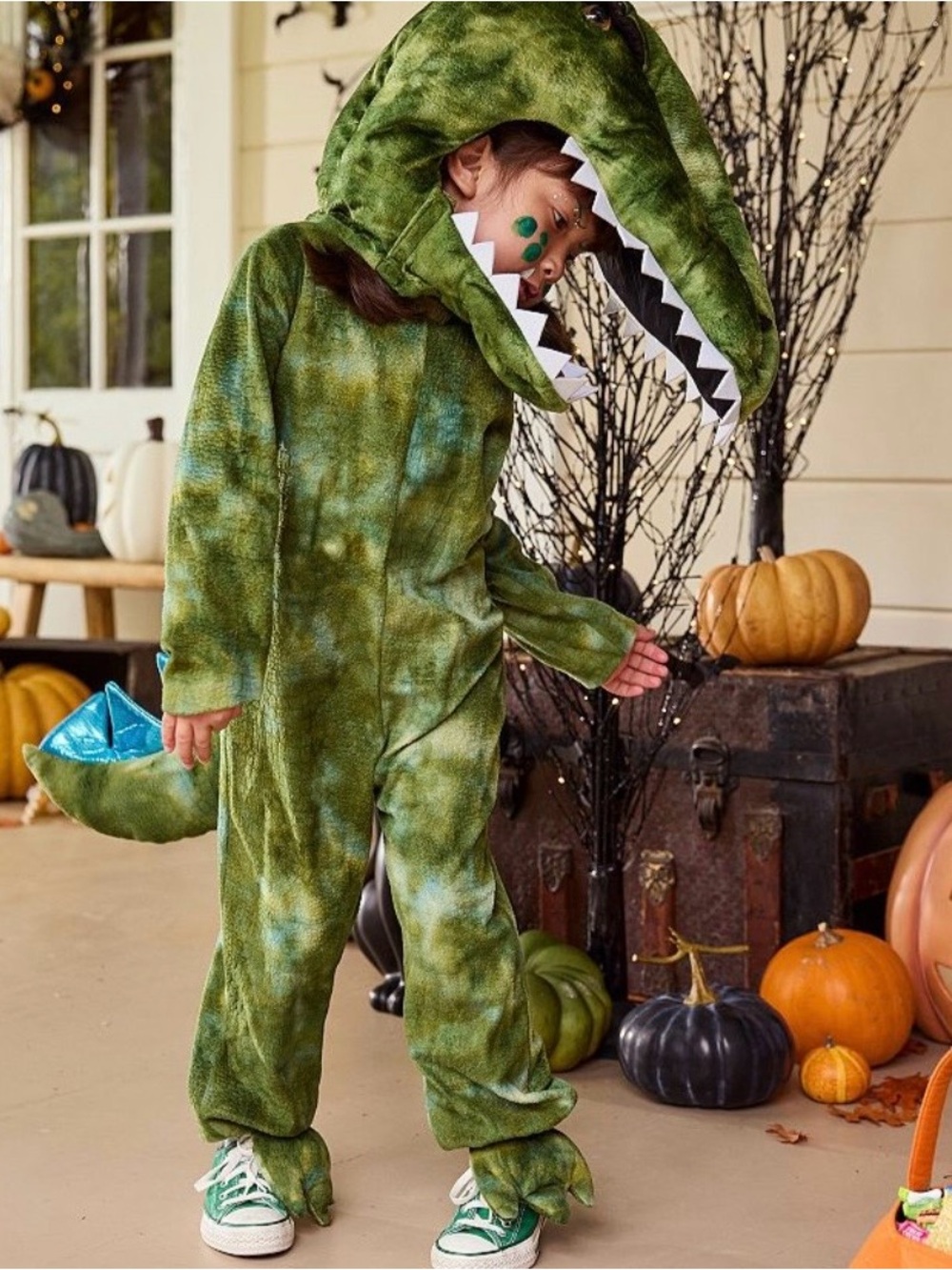 Pottery Barn Kids Green Dinosaur Light Up Costume